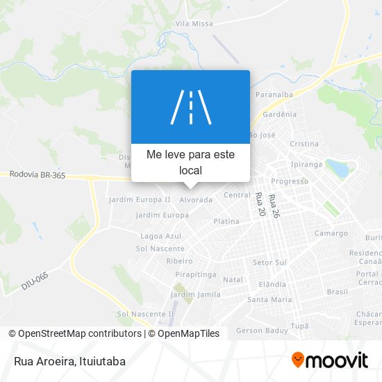 Rua Aroeira mapa