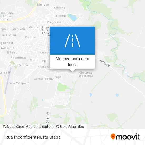 Rua Inconfidentes mapa