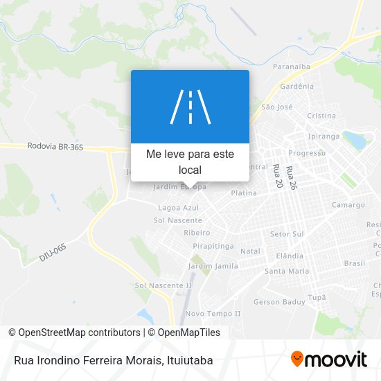 Rua Irondino Ferreira Morais mapa