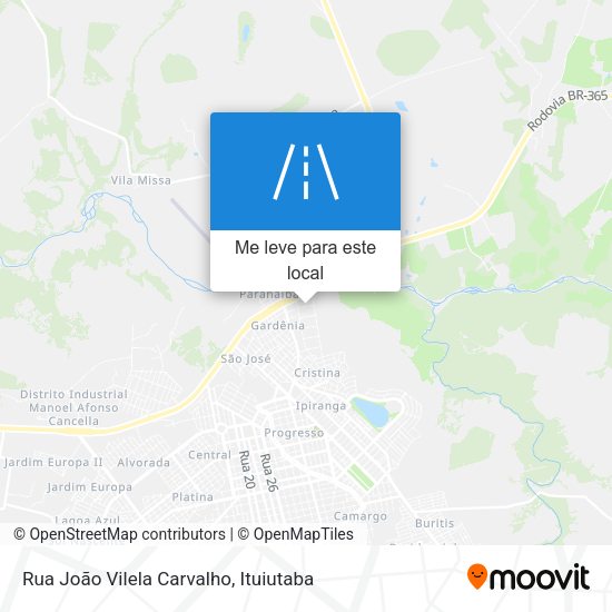 Rua João Vilela Carvalho mapa