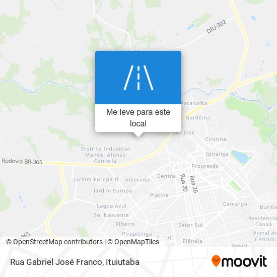 Rua Gabriel José Franco mapa