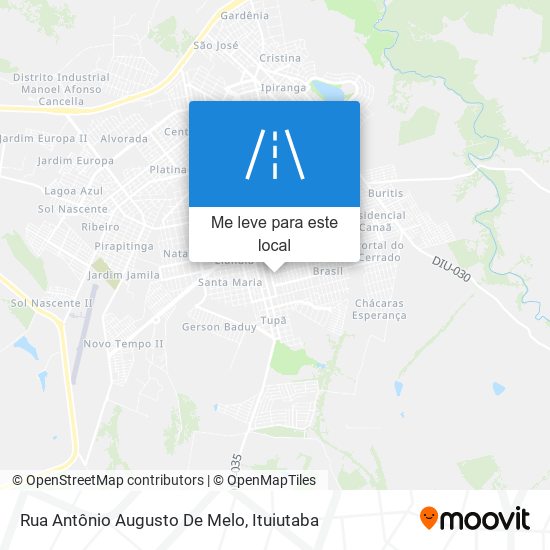 Rua Antônio Augusto De Melo mapa