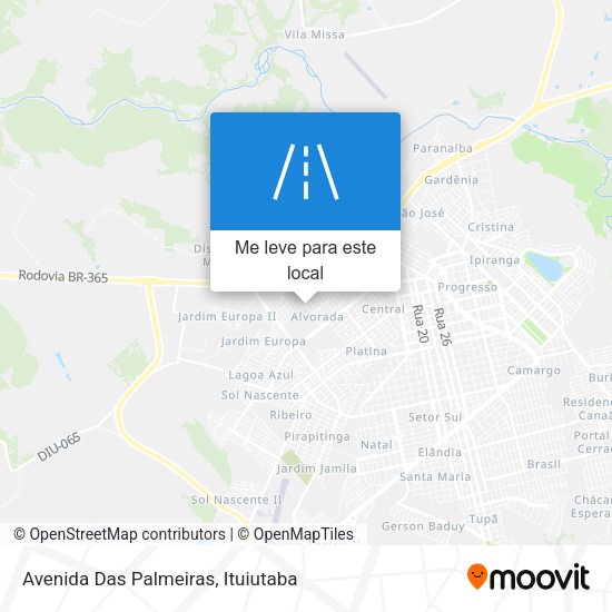 Avenida Das Palmeiras mapa