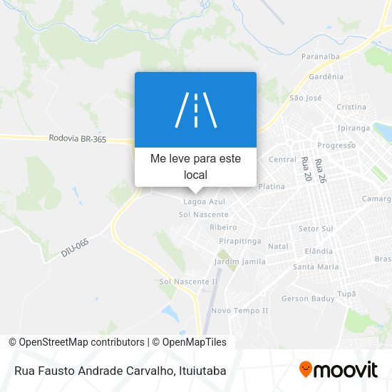 Rua Fausto Andrade Carvalho mapa