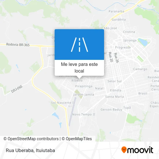 Rua Uberaba mapa