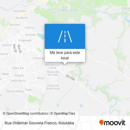 Rua Oldemar Gouveia Franco mapa