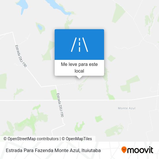 Estrada Para Fazenda Monte Azul mapa