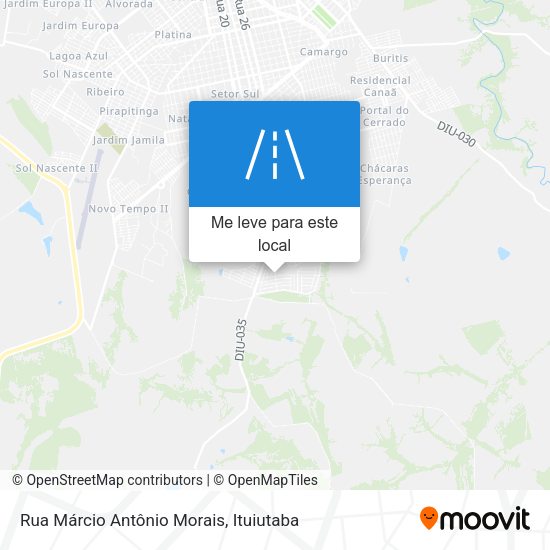 Rua Márcio Antônio Morais mapa