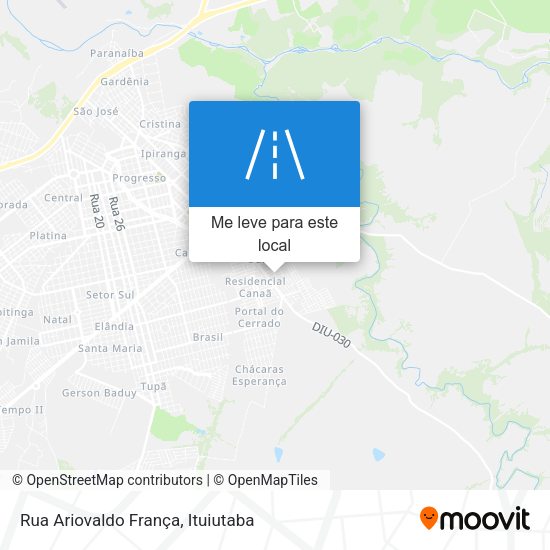 Rua Ariovaldo França mapa