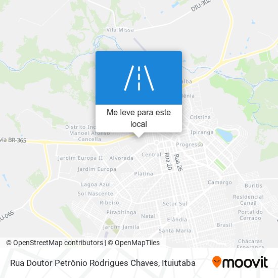 Rua Doutor Petrônio Rodrigues Chaves mapa