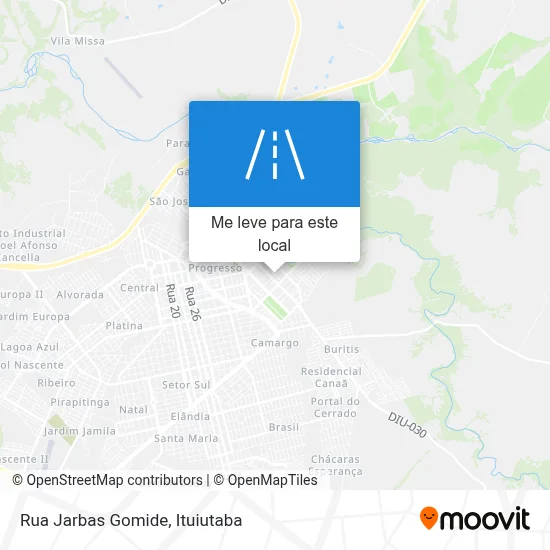 Rua Jarbas Gomide mapa