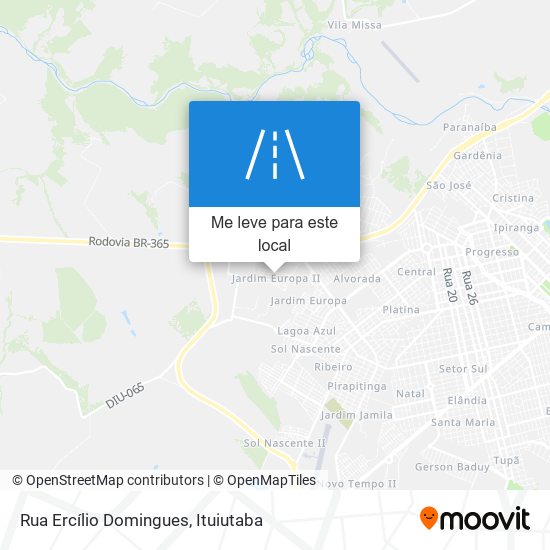 Rua Ercílio Domingues mapa