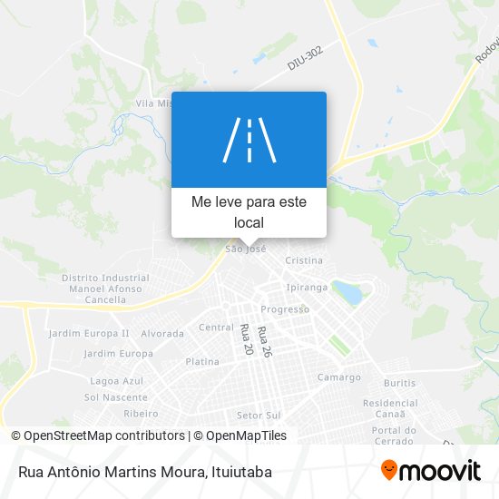 Rua Antônio Martins Moura mapa
