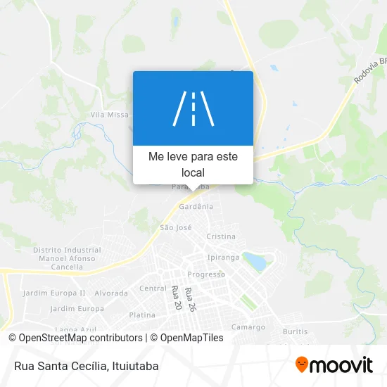 Rua Santa Cecília mapa