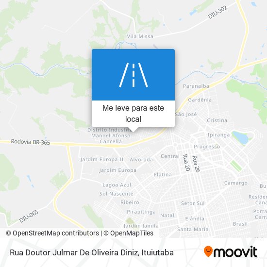 Rua Doutor Julmar De Oliveira Diniz mapa