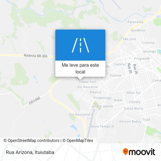 Rua Arizona mapa