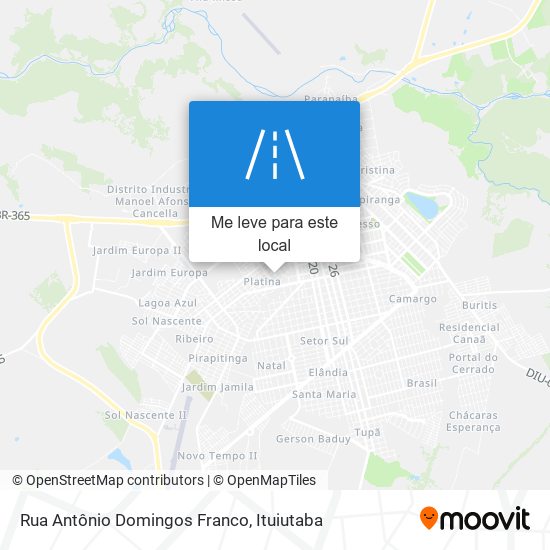 Rua Antônio Domingos Franco mapa