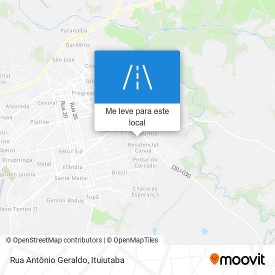 Rua Antônio Geraldo mapa