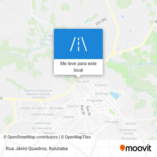 Rua Jânio Quadros mapa