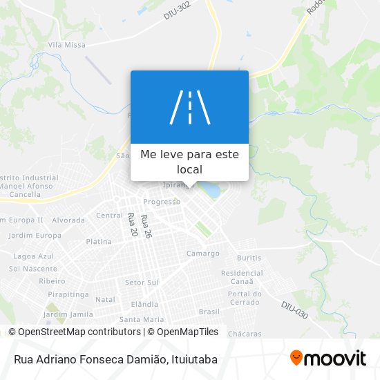 Rua Adriano Fonseca Damião mapa