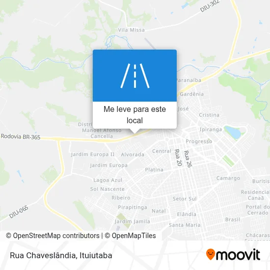 Rua Chaveslândia mapa