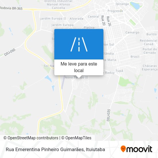Rua Emerentina Pinheiro Guimarães mapa