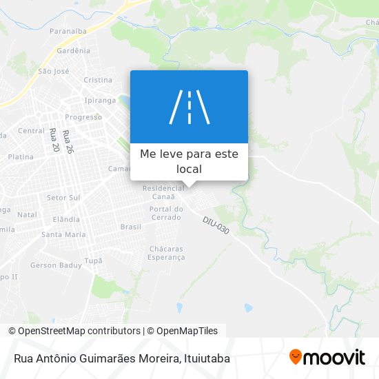 Rua Antônio Guimarães Moreira mapa