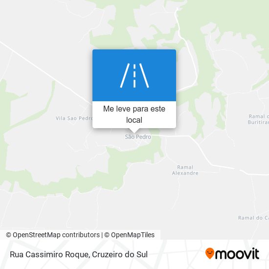 Rua Cassimiro Roque mapa