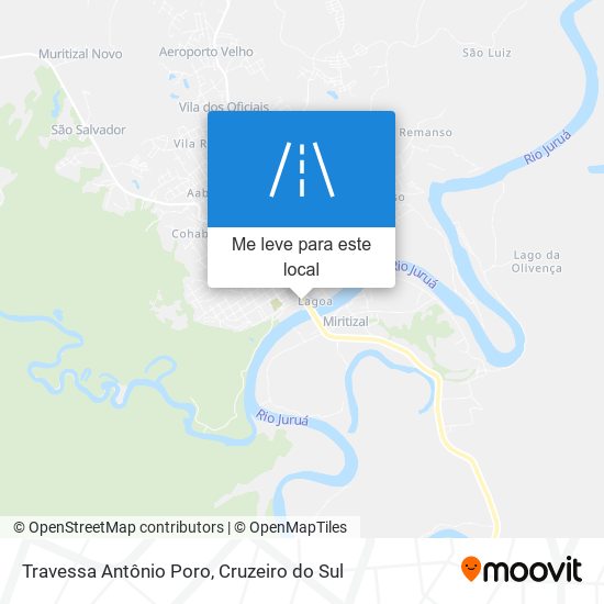 Travessa Antônio Poro mapa