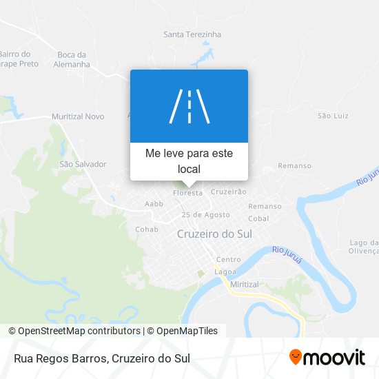 Rua Regos Barros mapa