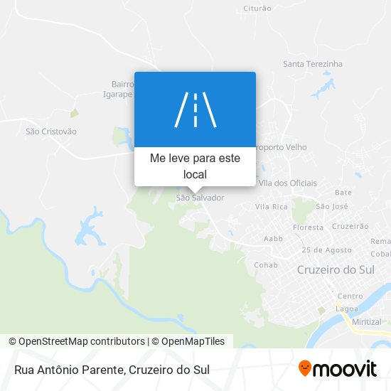 Rua Antônio Parente mapa