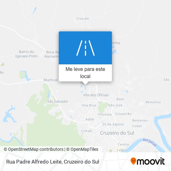 Rua Padre Alfredo Leite mapa