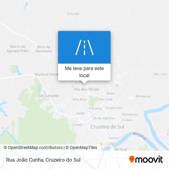 Rua João Cunha mapa