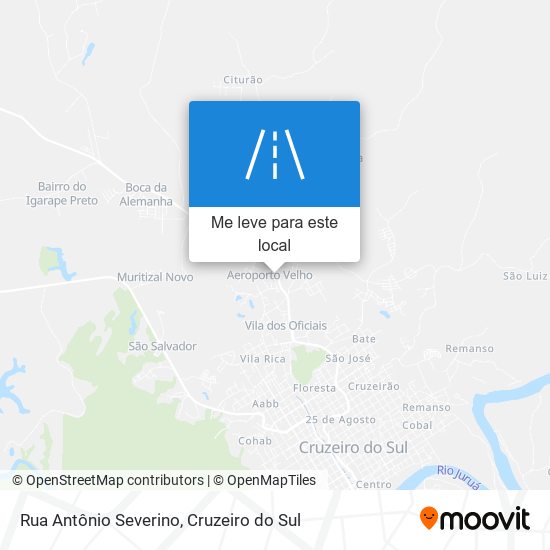 Rua Antônio Severino mapa