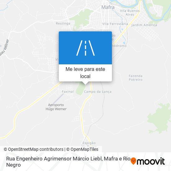 Rua Engenheiro Agrimensor Márcio Liebl mapa