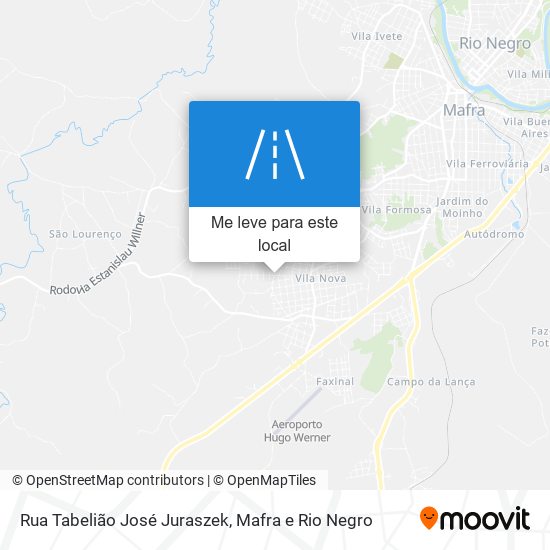 Rua Tabelião José Juraszek mapa