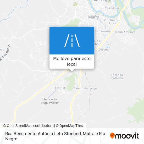 Rua Benemérito Antônio Leto Stoeberl mapa