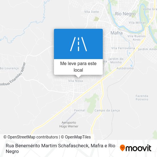 Rua Benemérito Martim Schafascheck mapa
