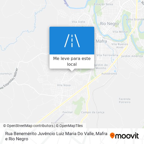 Rua Benemérito Juvêncio Luiz Maria Do Valle mapa