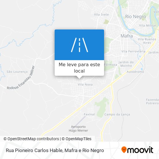 Rua Pioneiro Carlos Hable mapa