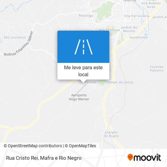 Rua Cristo Rei mapa