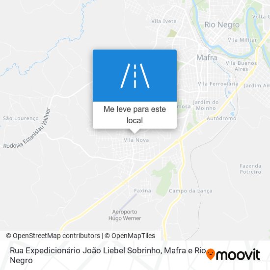 Rua Expedicionário João Liebel Sobrinho mapa