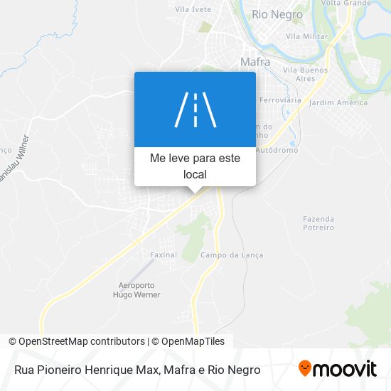 Rua Pioneiro Henrique Max mapa