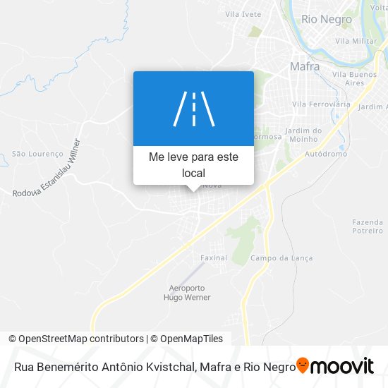 Rua Benemérito Antônio Kvistchal mapa