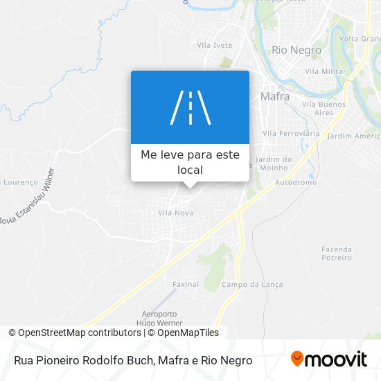 Rua Pioneiro Rodolfo Buch mapa