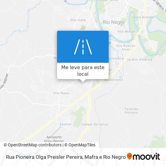 Rua Pioneira Olga Preisler Pereira mapa