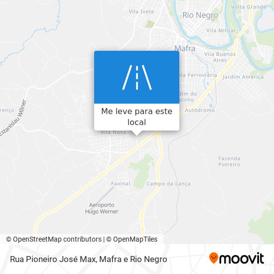 Rua Pioneiro José Max mapa