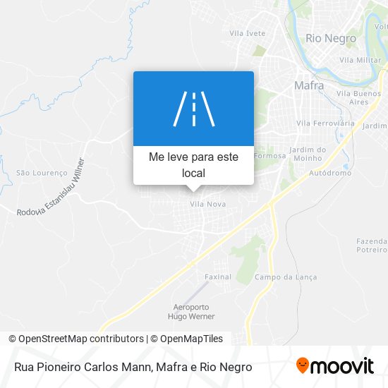 Rua Pioneiro Carlos Mann mapa