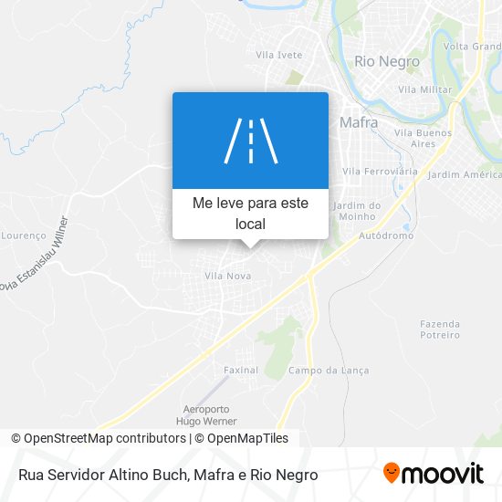 Rua Servidor Altino Buch mapa