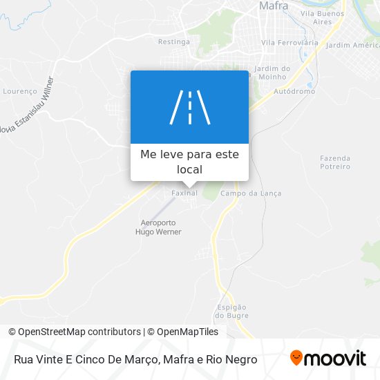 Rua Vinte E Cinco De Março mapa